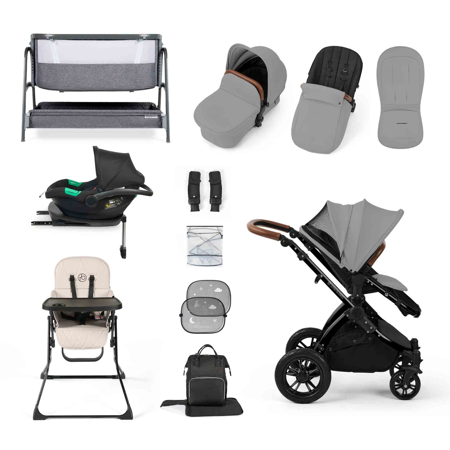 STOMP LUXE NIMBUS 180° SPIN I-SIZE TRAVEL SYSTEM & HOME 15 PIECE BUNDLE