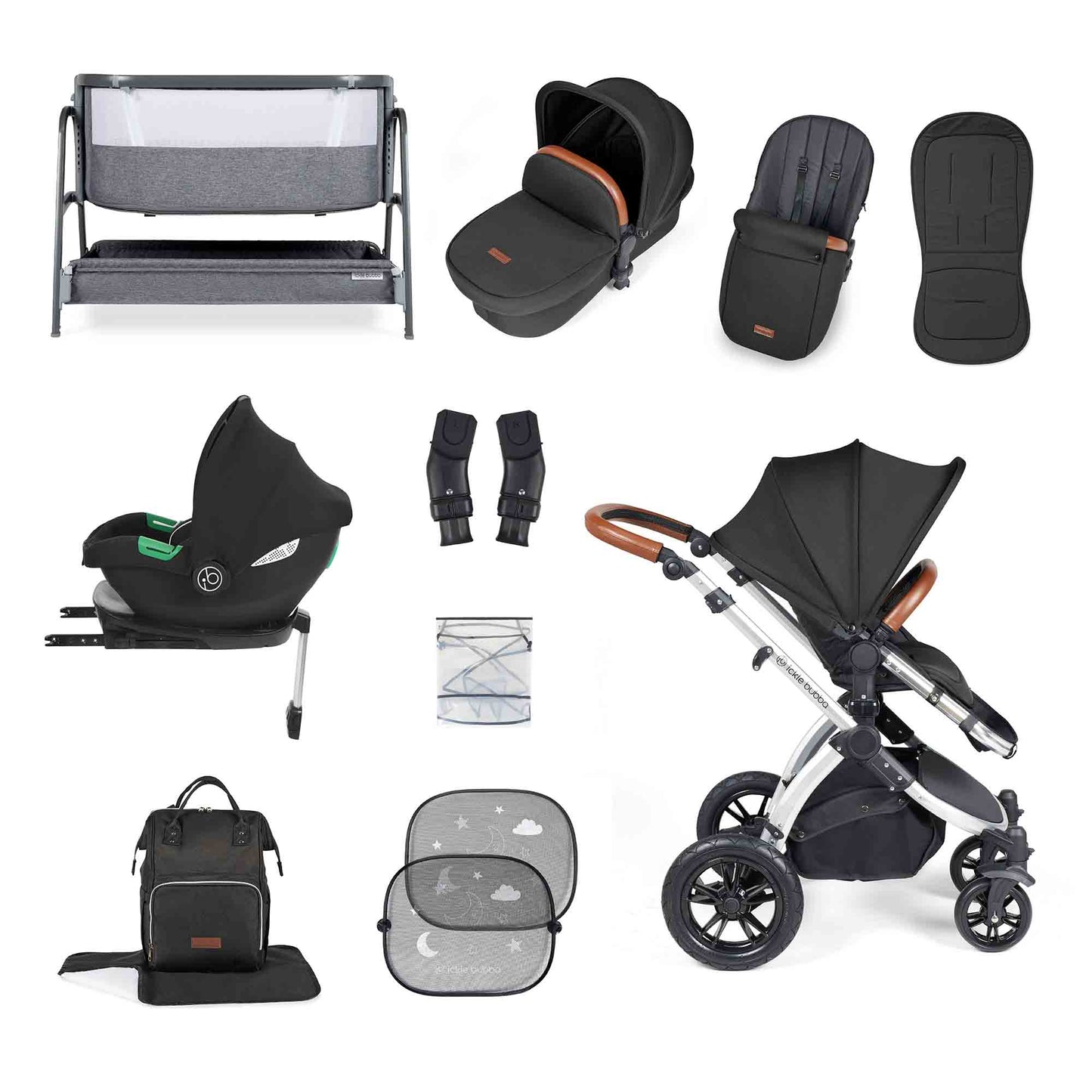 Stomp Luxe i-Size Cirrus travel system & home 14 piece bundle