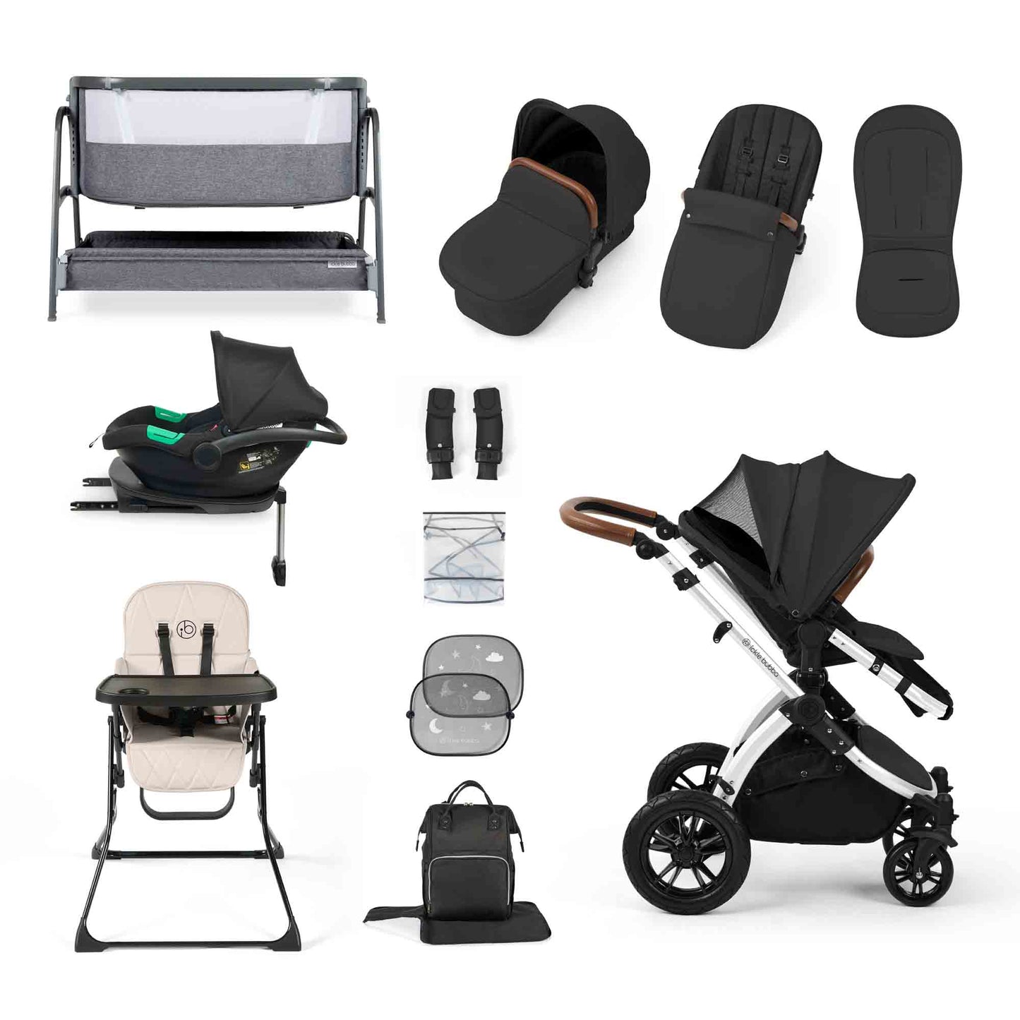 STOMP LUXE NIMBUS 180° SPIN I-SIZE TRAVEL SYSTEM & HOME 15 PIECE BUNDLE