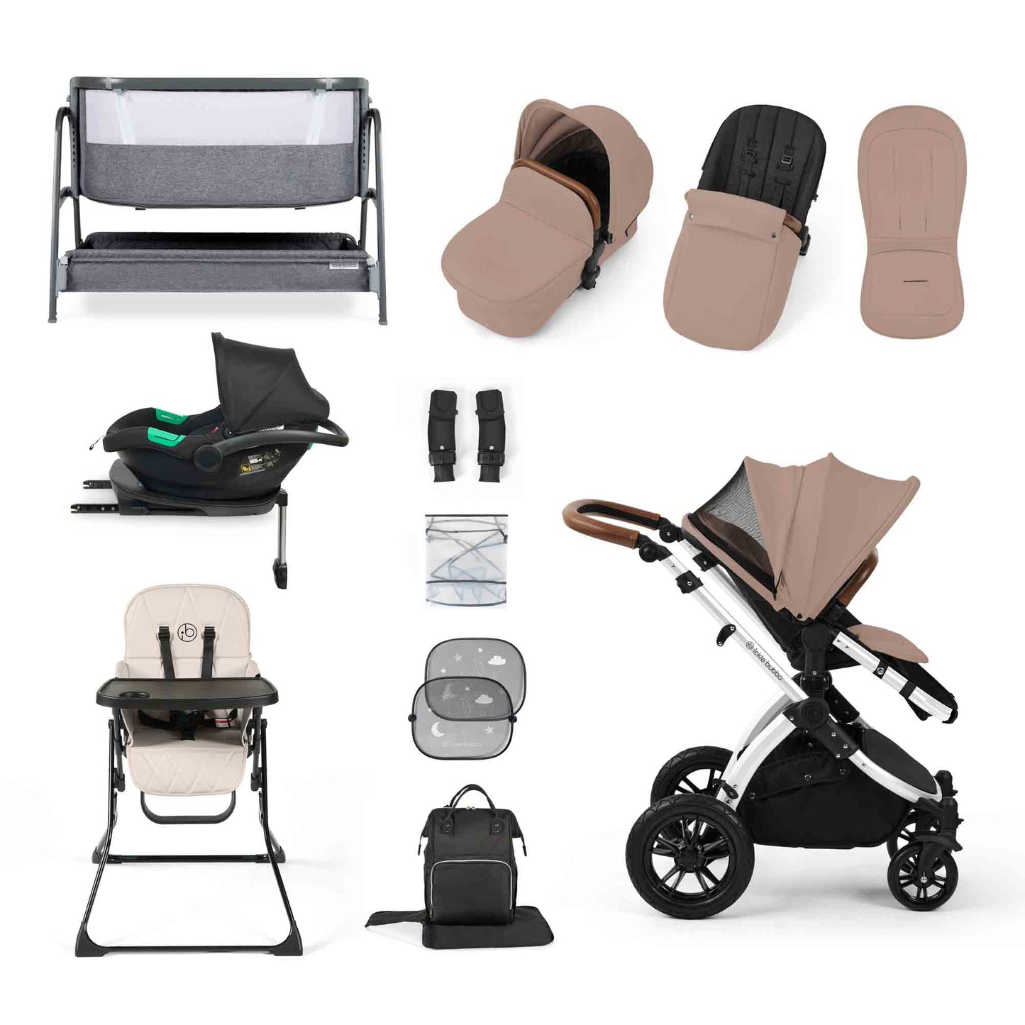 STOMP LUXE NIMBUS 180° SPIN I-SIZE TRAVEL SYSTEM & HOME 15 PIECE BUNDLE