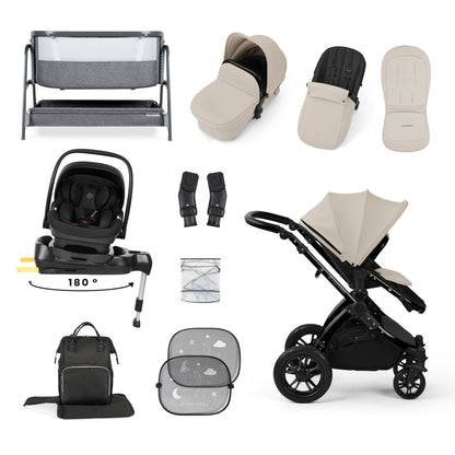 Stomp Luxe Nimbus 180° Spin I-Size Travel System & Home 14 Piece Bundle