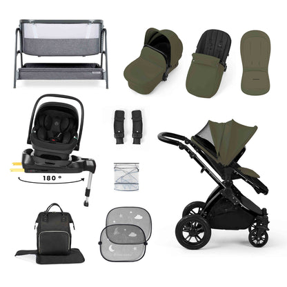 Stomp Luxe Nimbus 180° Spin I-Size Travel System & Home 14 Piece Bundle