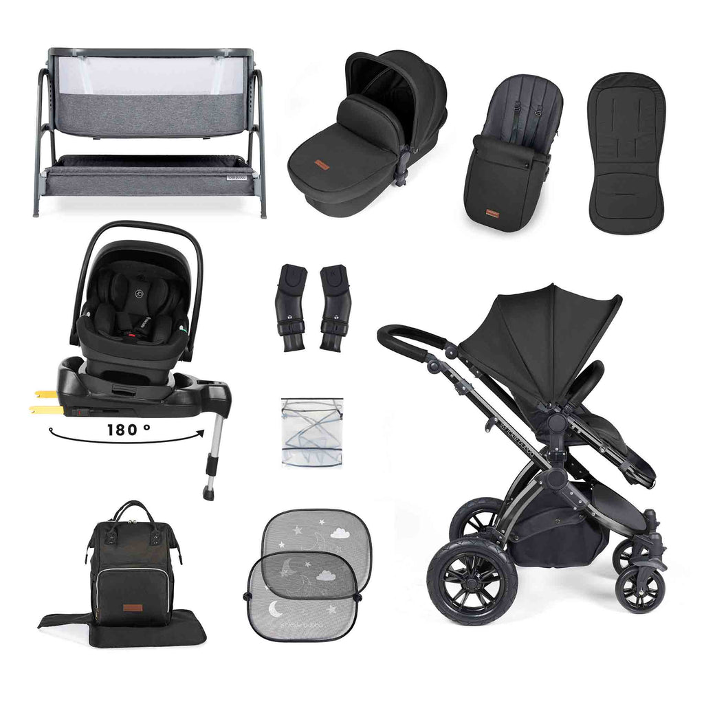 Stomp Luxe Nimbus Spin I-Size Travel System & Home 14 Piece Bundle 