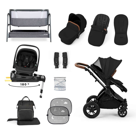 Stomp Luxe Nimbus 180° Spin I-Size Travel System & Home 14 Piece Bundle 