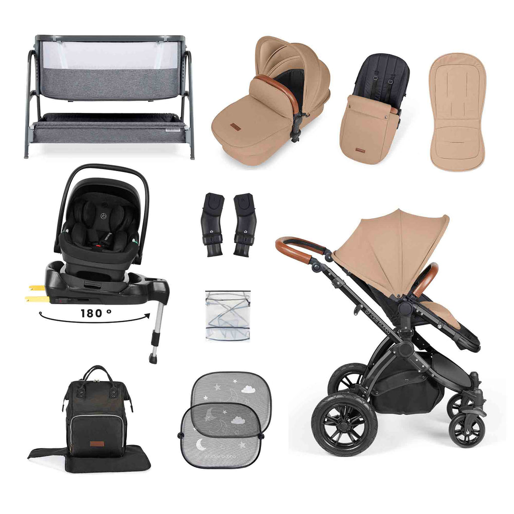 STOMP LUXE NIMBUS SPIN I-SIZE TRAVEL SYSTEM & HOME 14 PIECE BUNDLE 