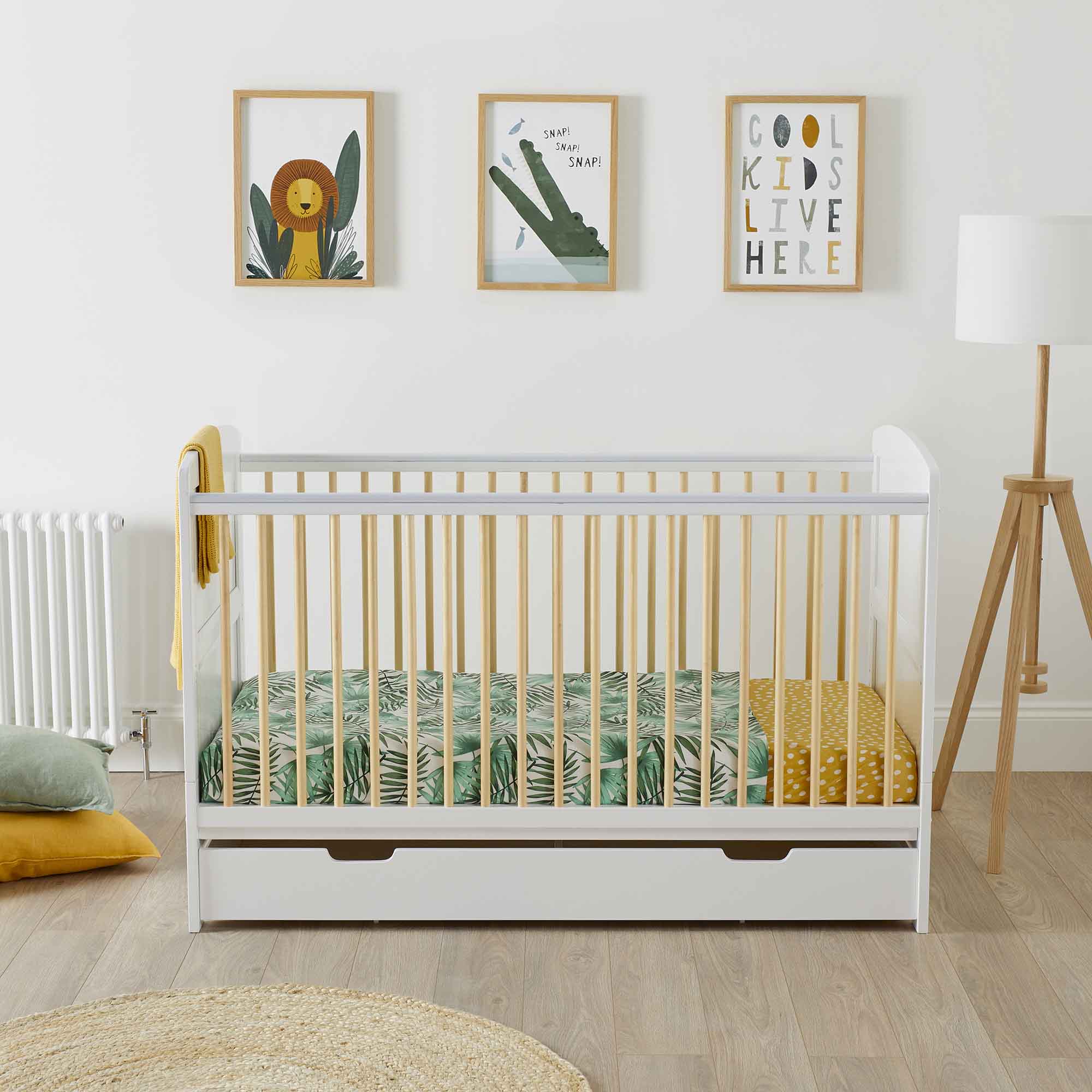 Coleby Scandi Classic Cot Bed and Under Drawer – Ickle Bubba