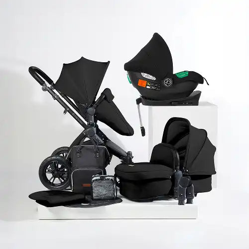 Stomp Luxe 12 Piece Travel System with i-Size Cirrus Car Seat & ISOFIX Base