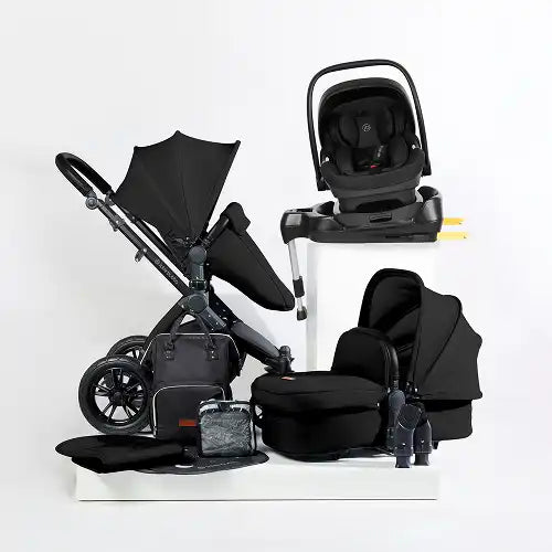 Stomp Luxe 12 Piece Travel System with i-Size Nimbus 180° Spin Car Seat & ISOFIX Base